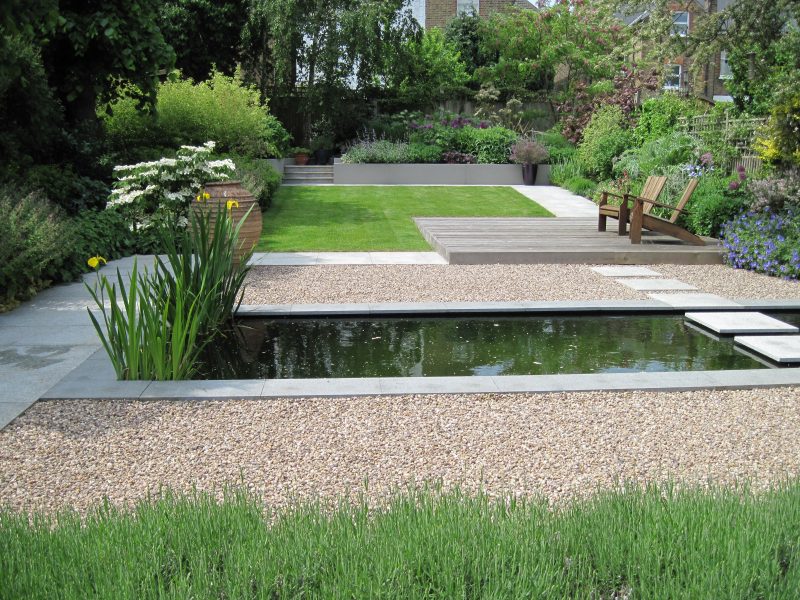 Contemporary Terraced Garden with Formal Pool, Dulwich SE21